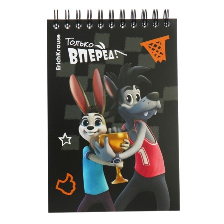 Note book A6, 80 sheets, cell, erichkrause, "Well, wait a minute! Vacations", cardboard cover, offset block, whiteness 100%, mix-9