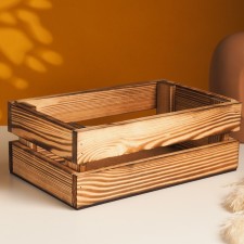 Wooden Kashpo 26x16x10 cm burned