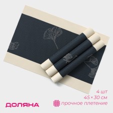 Set of serving napkins on the table 