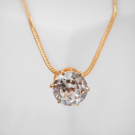 Pendant "Strazinka" in the tsap, brightness, white color in gold, 40 cm