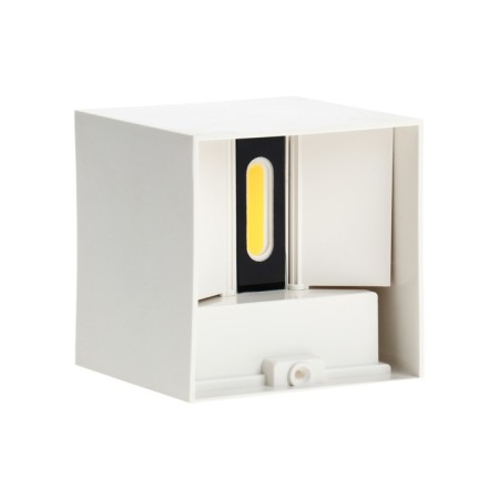 Facade lamp "Cube", FSD-063, 6 W, 3000K, Regulation. Ray, IP65, 220 V, plastic, white 1008423-6