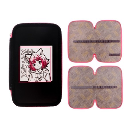 Penal 2 sections, 125 x 205 x 40 mm, calligrata 30p26/2 "Anime Girl", laminated cardboard-1
