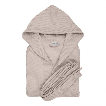 Waffel bathrobe Sofi de Marko naomi, with a hood, size S, color powder-2