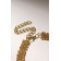 Bracelet with rhinestones "Bright" square, white color in gold, 18 size
