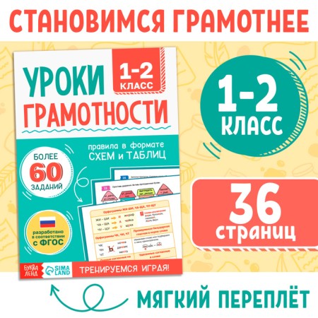 Book-Trinazher “Literacy lessons. Grade 1-2 ”, 36 p.