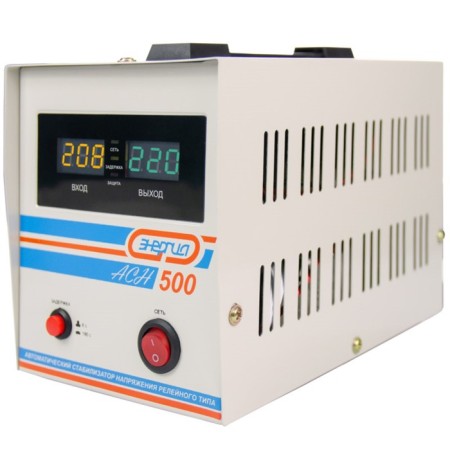 The voltage stabilizer is single-phase ASN-1000 energy from numbers. display-6