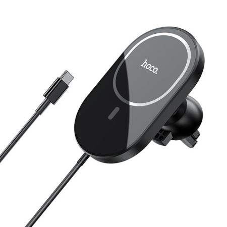 Holder for a smartphone in the Hoco CA90 Auto, with wireless charging, support for Magsafe, 15 watts-2