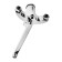 ACCOONA A7125 bath mixer, single -leaf, pour 300 mm, shower set, chrome