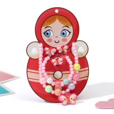 Set of children's “chosen” 4 subjects: clips, beads, bracelet, ring, butterfly, colored