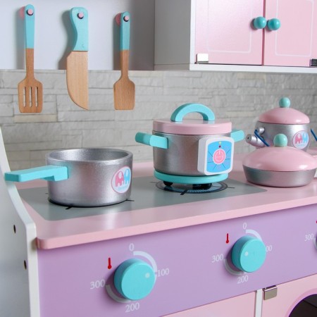 Game set, kitchen module "House" Wooden dishes in a set-5