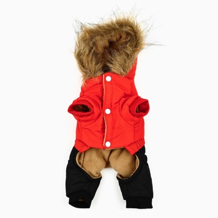 Clothing for dogs. Combineson winter "Warm Winter", Red-Cherry, Size M-6