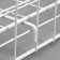 The basket-drill is folding, on wheels, 1 shelf, 60 × 40 × 80 cm, white color