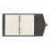 Organizer on the rings A5, 80 sheets, leatherette, with a valve, a line, with a handle, in a gift box, black and gray