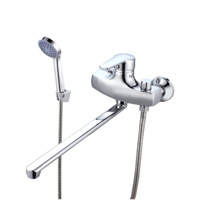 Bath mixer "RMS" SL50-006E-1, pour 350 mm, shower set, zinc, chromium