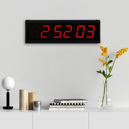 Electronic wall clock, 20 x 3 x 60 cm, USB-1