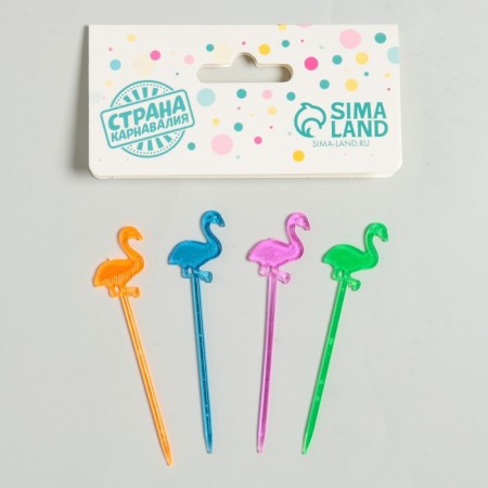 Flamingo kanapes, set 12 pcs., Mix color-2