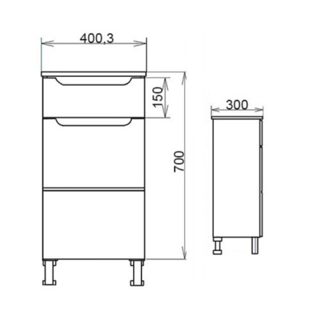 Комод Амалия 400,30 х 40 х 80-2