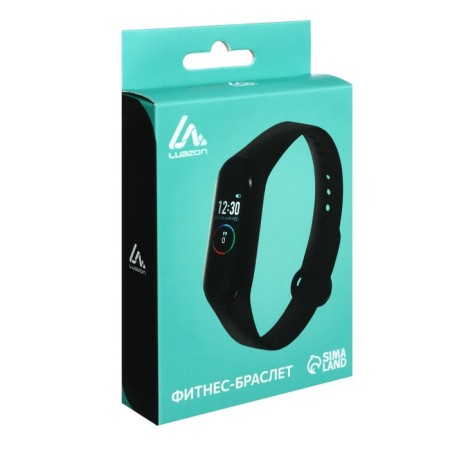 Fitness bracelet Luazon LF-05, 0.96 ", color display, pulsometer, alerts, Shagomer, black-5