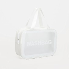 Cosmetic bag with lightning, white color