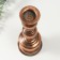 Summary Metal for 1 candle "Hermeta" aged bronze 13.5x13.5x36.5 cm