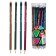 Pencil of black -scores "strips" hardness of HB, with an eraser, triangular, sharpened, in a tube, mix