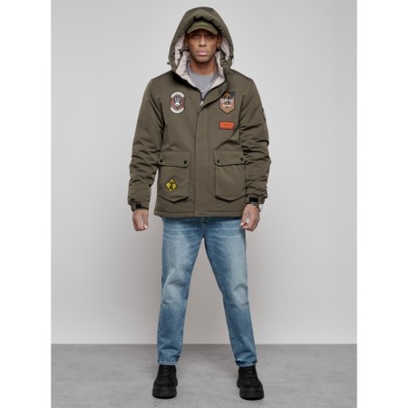 Male jacket, size 52, khaki color-7