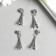 Bale with a suspension metal for the creativity "Eiffel Tower" silver 3.6 cm