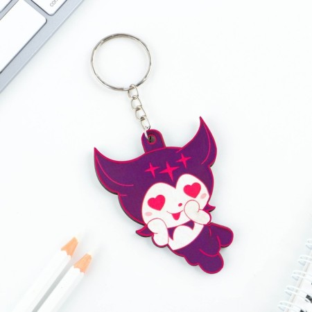 Key keychain wooden anime "Kuromi" 4.7 x 6 cm-2