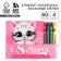 Gift set: notebook painting and wax crayons "kitten"