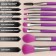 A set of makeup brothers "Bright", 8 objects, a cover, color mix