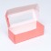 Folding box with a window for roll, pink, 26 x 10 x 8 cm