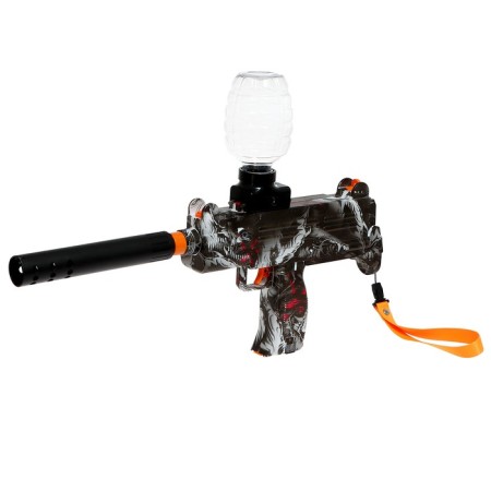 The Uzi automatic machine, shoots with gel bullets, works from the battery, mix-3