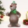 Piggy bank "Bear in a hat" brown, 27 cm