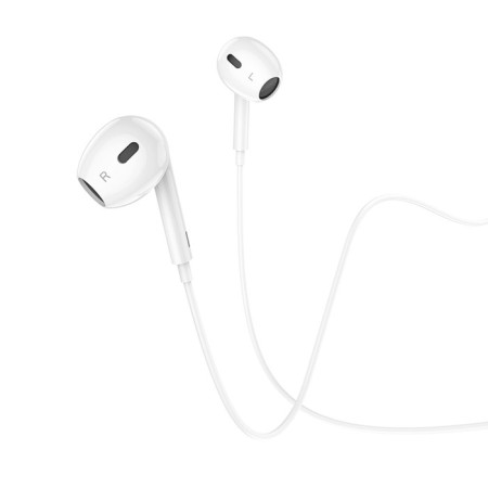 Hoco M1 Max headphones, wired, inserts, microphone on Bluetooth 5.0, Lightning, 1.2 m, white-5