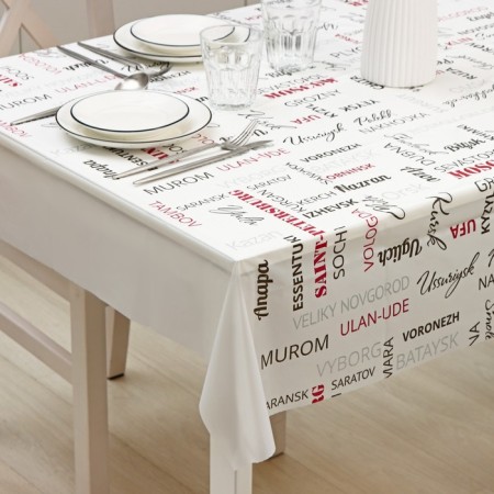 Tableb without the basis of "City", 135 × 110 cm, red color-1