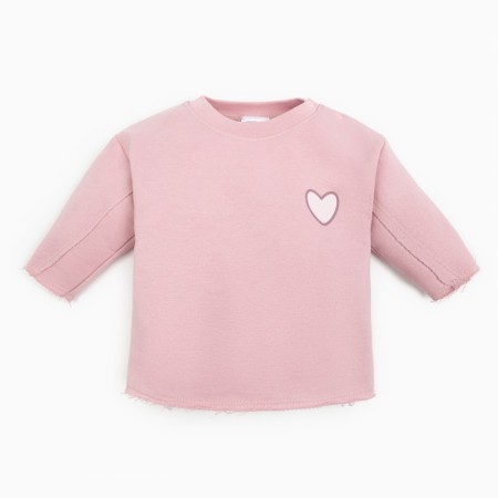 Baby sweatshirt I Flower, height 74-80 cm, pink