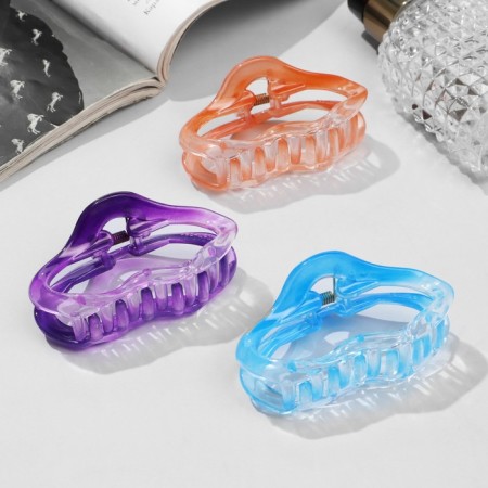 Hair crab "Alba" Oval Color, 7 cm, mix-3