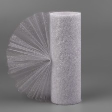 Fatin with glitter, 15 cm, 11 ± 1 g/sq.m, 9 ± 0.5 m, silver color No. 06