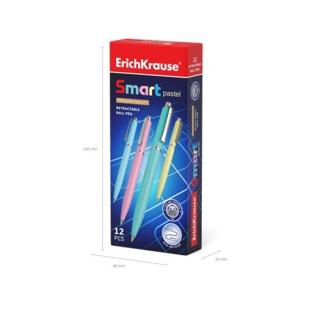 Automatic ball handle, Erichkrause, Smart Matic Pastel Node 0.7 mm, Blue ink color, mix-4