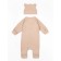 Children's overalls with a fashion cap, height 80 cm, beige color