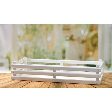 Polini Home Basket storage box, white color, 60x25x12 cm