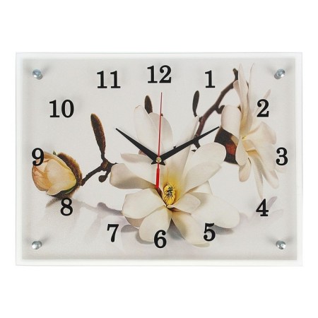 Carty clock is wall-mounted, interior "orchid", silent, 30 x 40 cm, mix