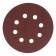 Circle of abrasive grinding bison 35562-125-600, perforated, P600, 125 mm, 5 pcs.