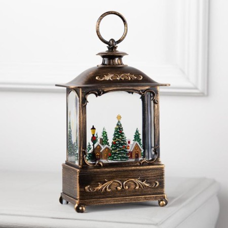 LED figure "New Year's village" 14.5 × 22 × 8 cm, plastic, AAX3 batteries (not complete), USB, glow warm white-1