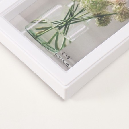 Photo frame plastic in 9 photos 10x10, 10x15 cm "Patterns" white 54x49 cm-1