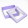 The box is folding, lid is lilac, lilac, with a window 30 x 30 x 8 cm