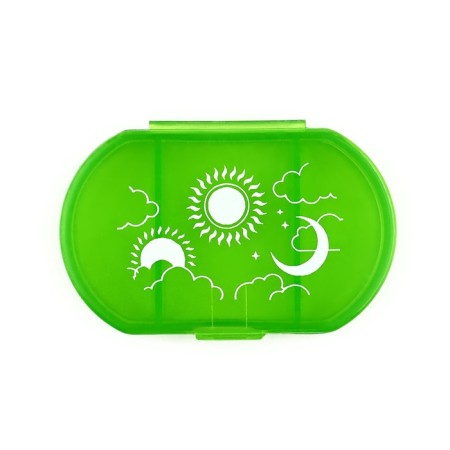Aidlery "Health", 3 sections, green, 6 x 4 x 1.3 cm