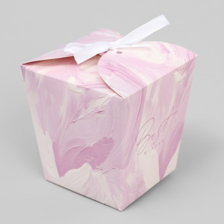 Bonbonniere box, gift packaging, “textures”, 7.5 x 8 x 7.5 cm-1