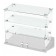 Desktop window, 2 shelves, 600 × 300 × 500, chipboard, glass color white