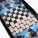 Backgammon "wolf" wooden board 60 x 60 cm, with a field for playing checkers